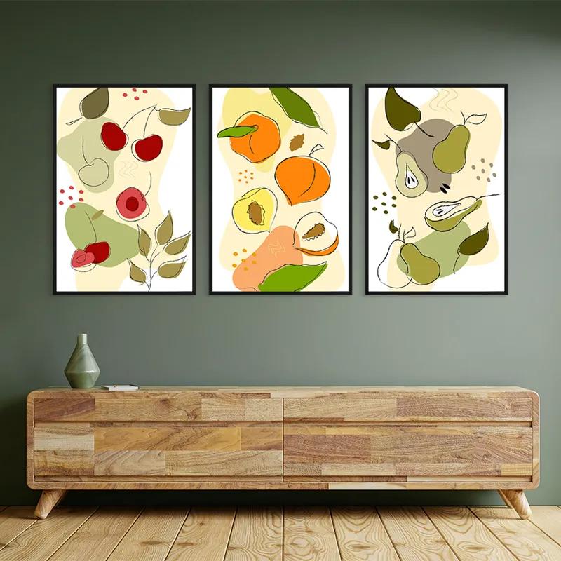 Tablou Multicanvas Minimalist Fruits mockup 2