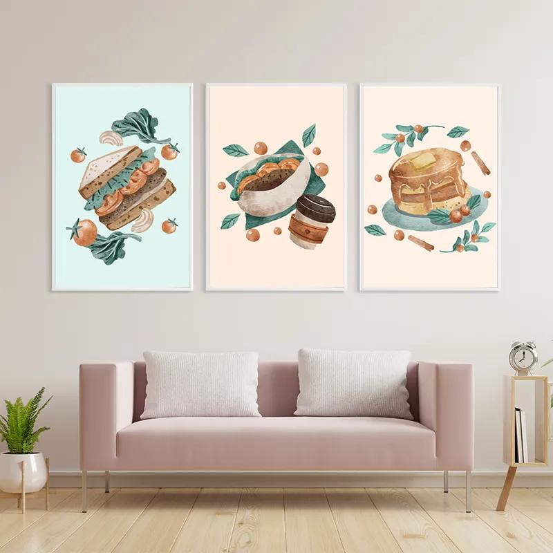 Tablou Multicanvas Food Set mockup 3