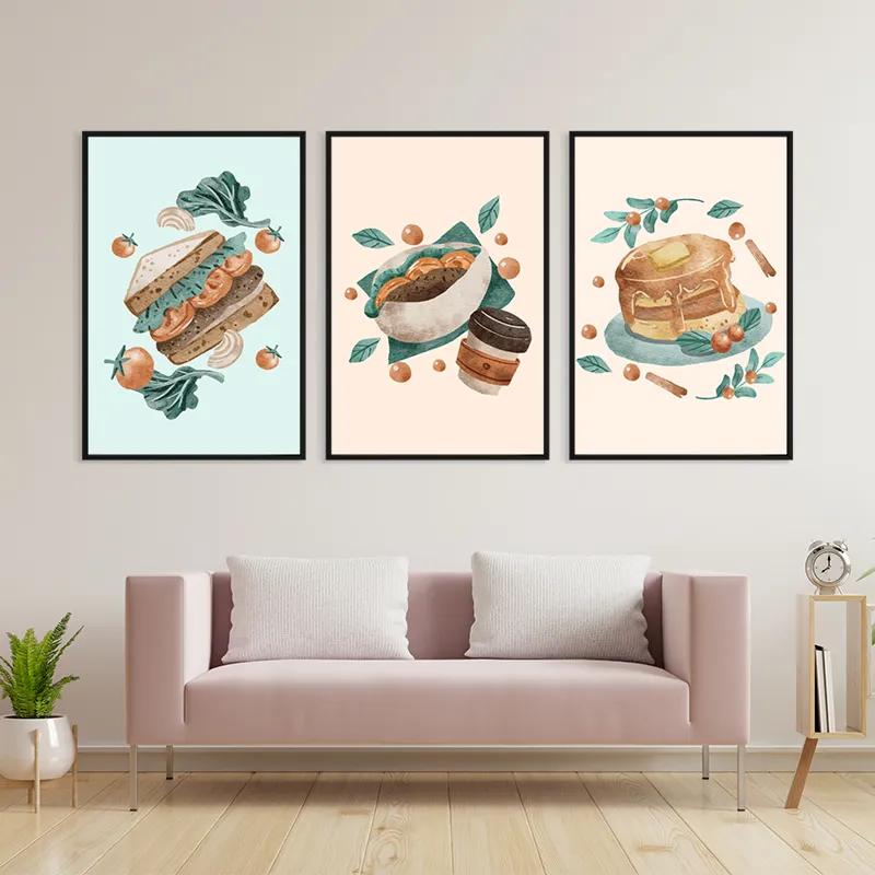 Tablou Multicanvas Food Set mockup 3