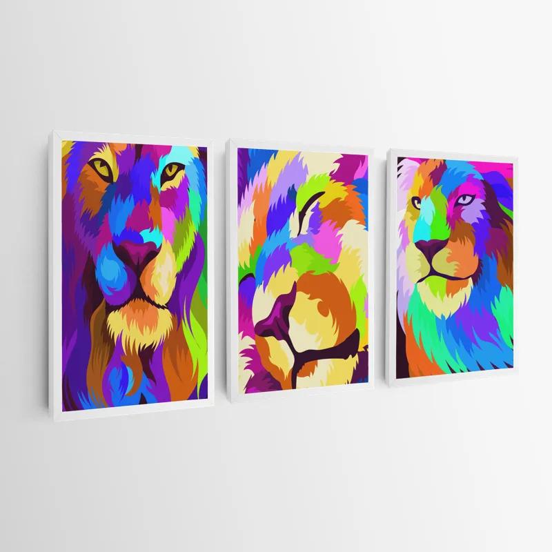 Tablou Multicanvas Lion Set mockup 0