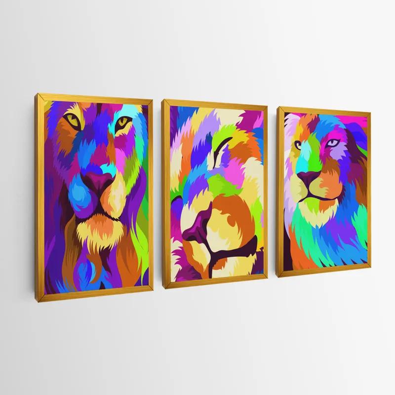 Tablou Multicanvas Lion Set mockup 0
