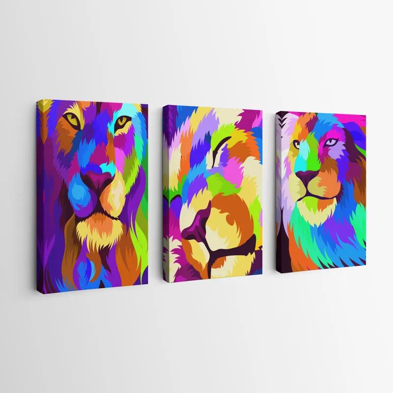 Tablou Multicanvas Lion Set mockup 0