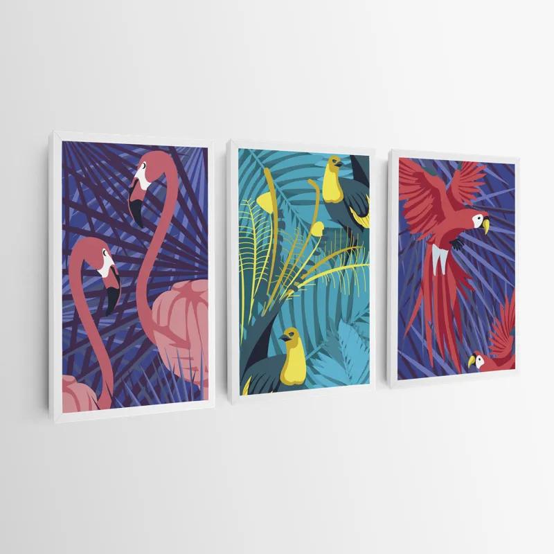 Tablou Multicanvas Exoticirds Set mockup 0