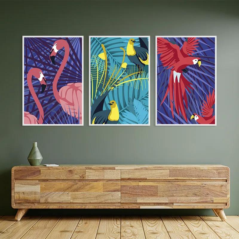 Tablou Multicanvas Exoticirds Set mockup 2