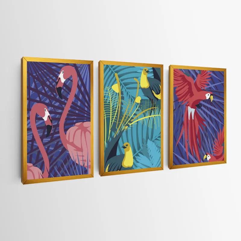 Tablou Multicanvas Exoticirds Set mockup 0