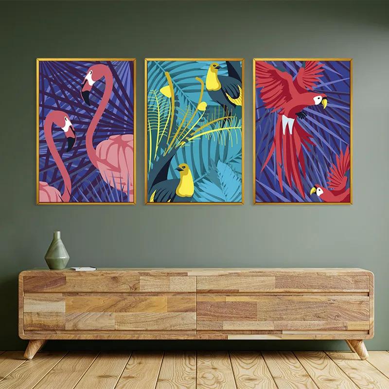 Tablou Multicanvas Exoticirds Set mockup 2