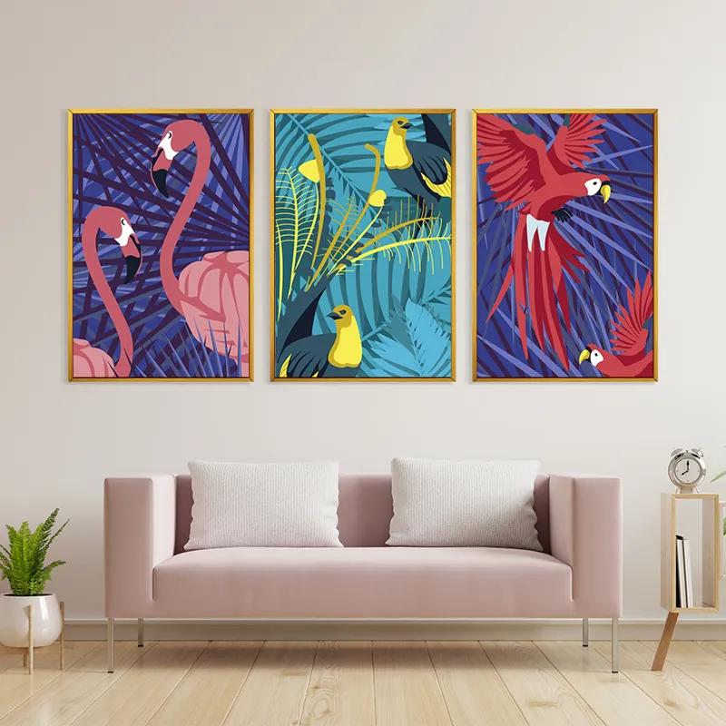 Tablou Multicanvas Exoticirds Set mockup 3