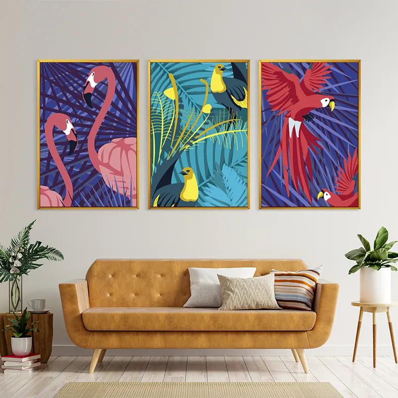 Tablou Multicanvas Exoticirds Set mockup 4