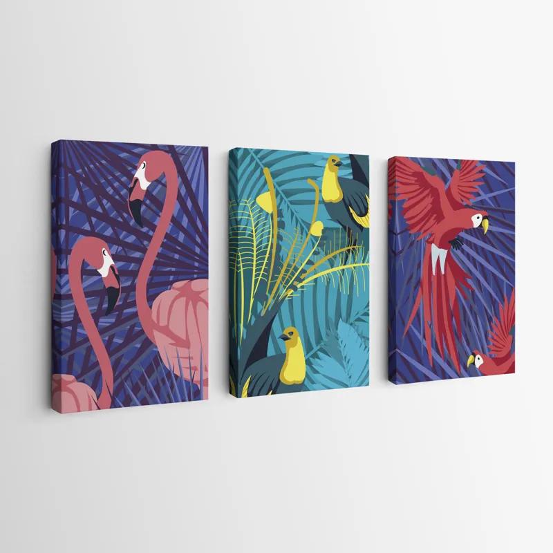 Tablou Multicanvas Exoticirds Set mockup 0