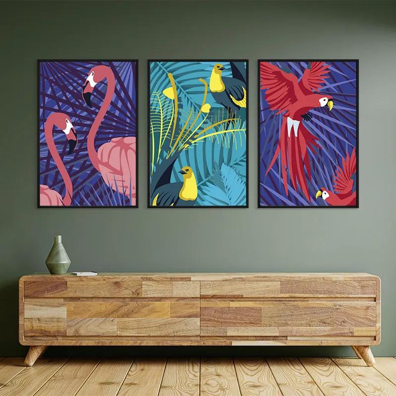 Tablou Multicanvas Exoticirds Set mockup 2