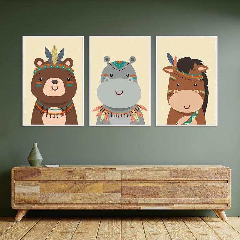 Tablou Multicanvas Indiannimals Set mockup 2