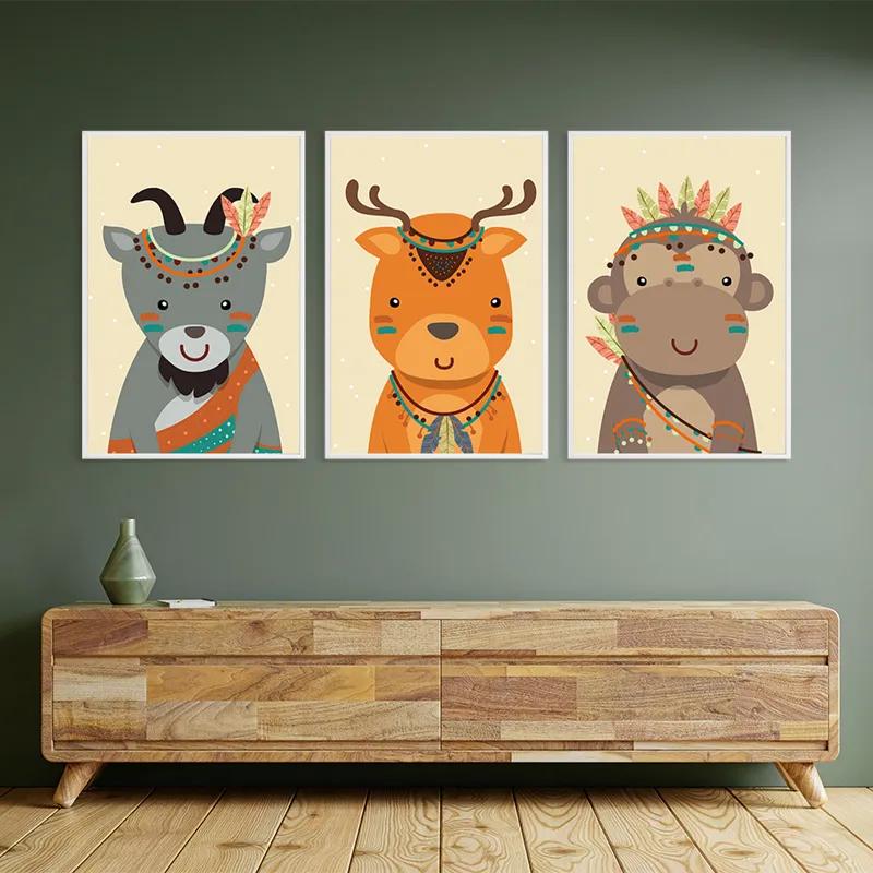 Tablou Multicanvas Indiannimals mockup 2