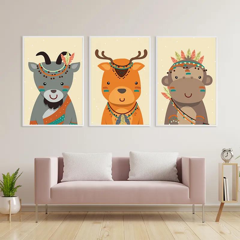 Tablou Multicanvas Indiannimals mockup 3