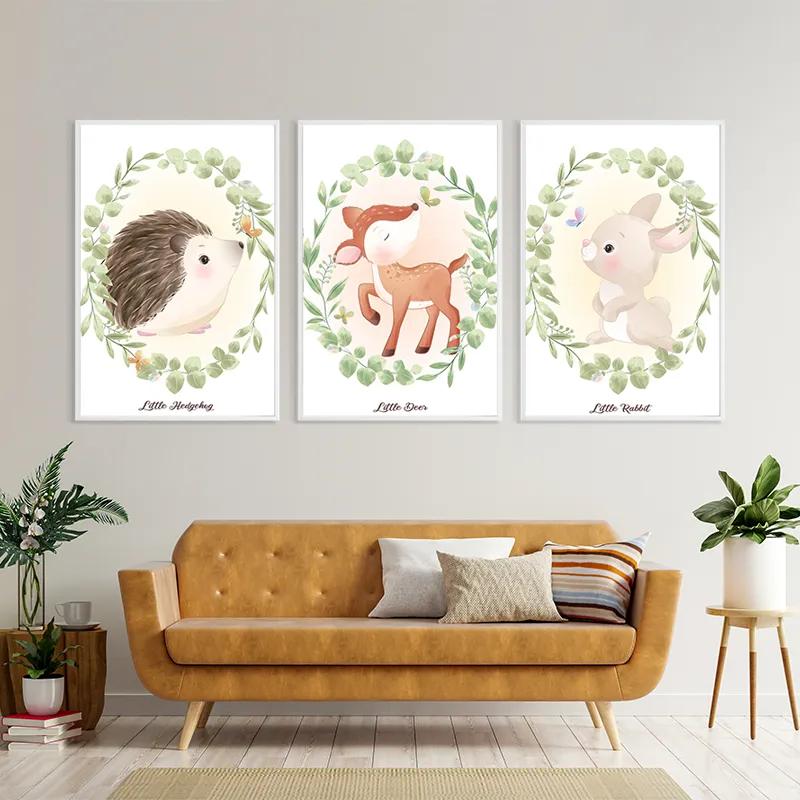 Tablou Multicanvas Animals Portrait mockup 4