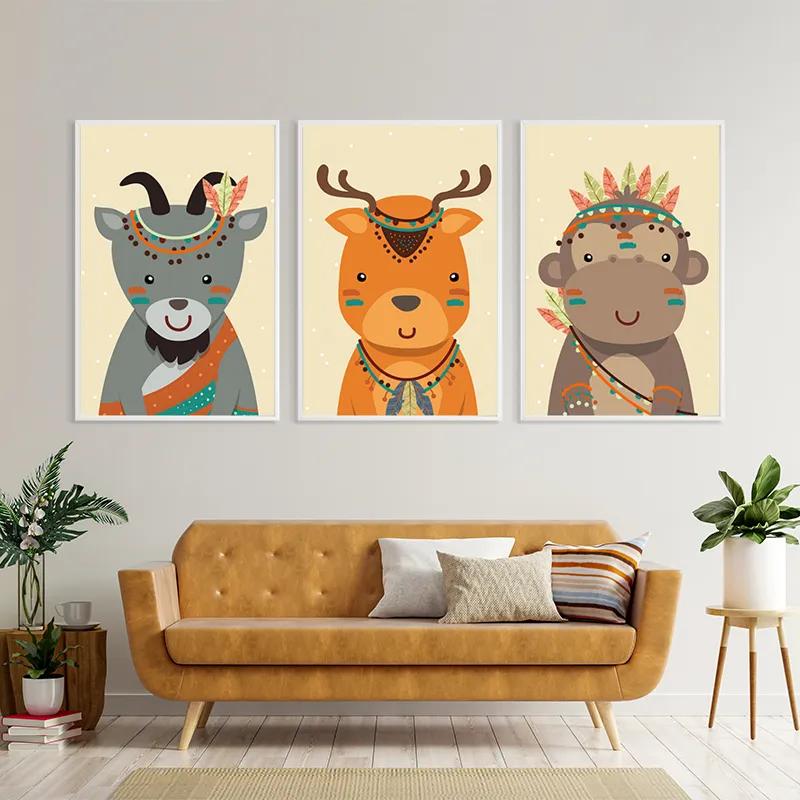 Tablou Multicanvas Indiannimals mockup 4