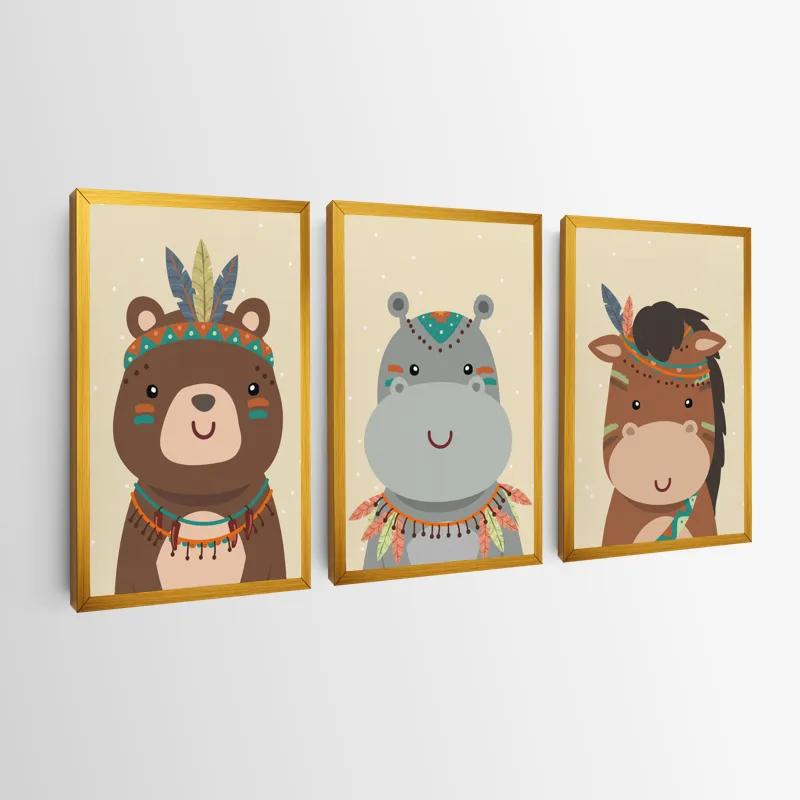 Tablou Multicanvas Indiannimals Set mockup 0