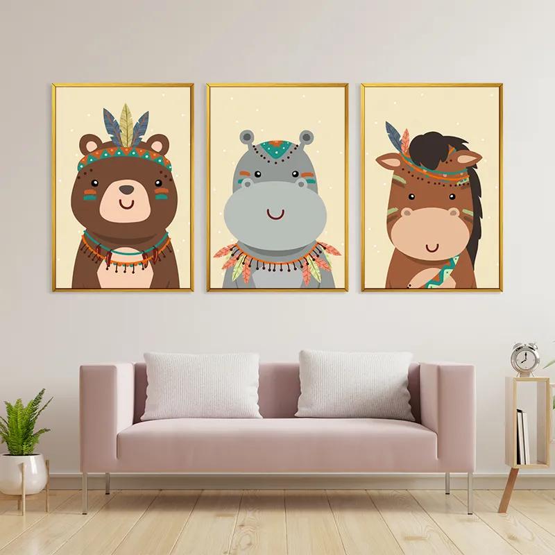 Tablou Multicanvas Indiannimals Set mockup 3