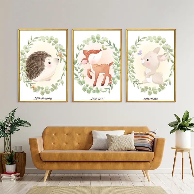 Tablou Multicanvas Animals Portrait mockup 4