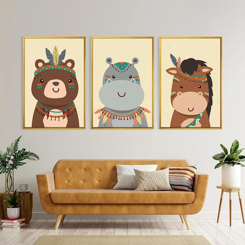 Tablou Multicanvas Indiannimals Set mockup 4