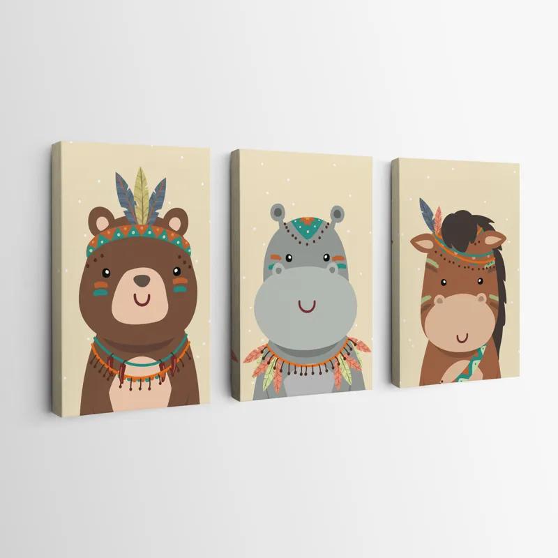 Tablou Multicanvas Indiannimals Set mockup 0