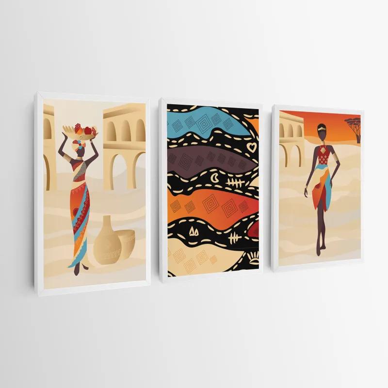 Tablou Multicanvas African Woman Set mockup 0