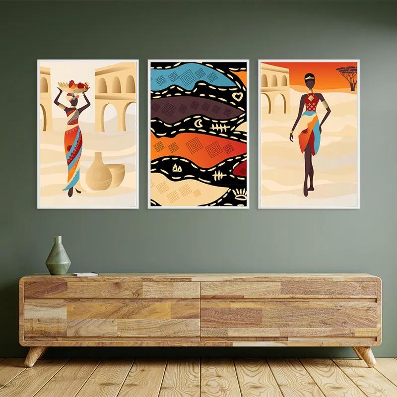 Tablou Multicanvas African Woman Set mockup 2
