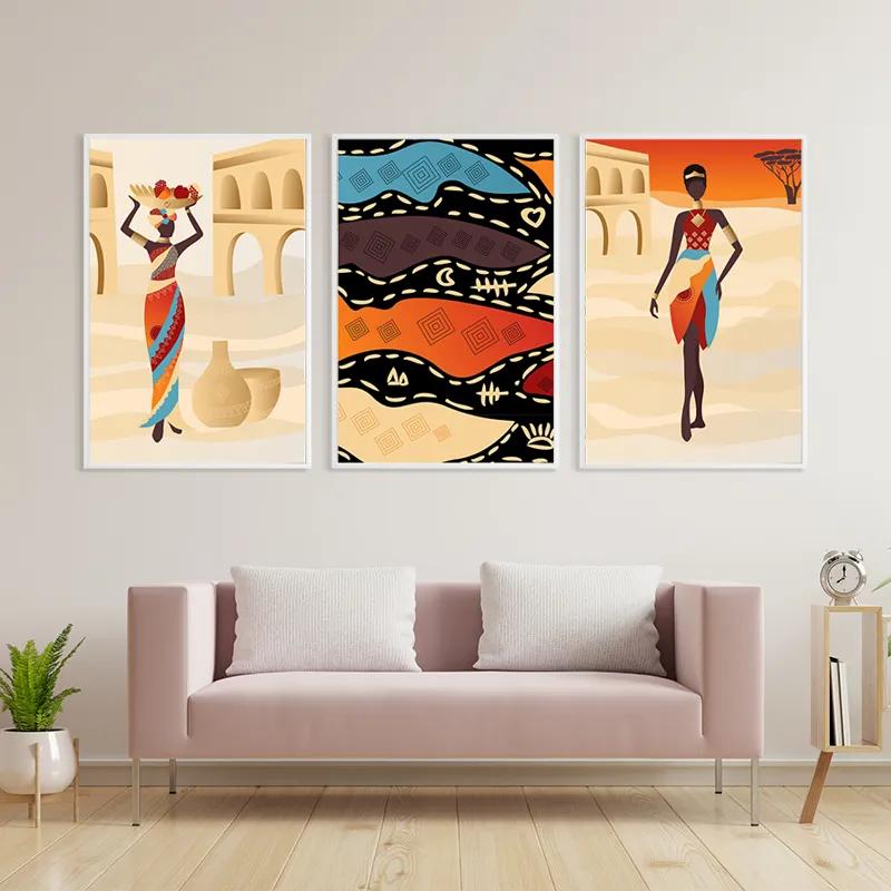 Tablou Multicanvas African Woman Set mockup 3