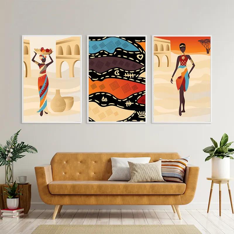 Tablou Multicanvas African Woman Set mockup 4