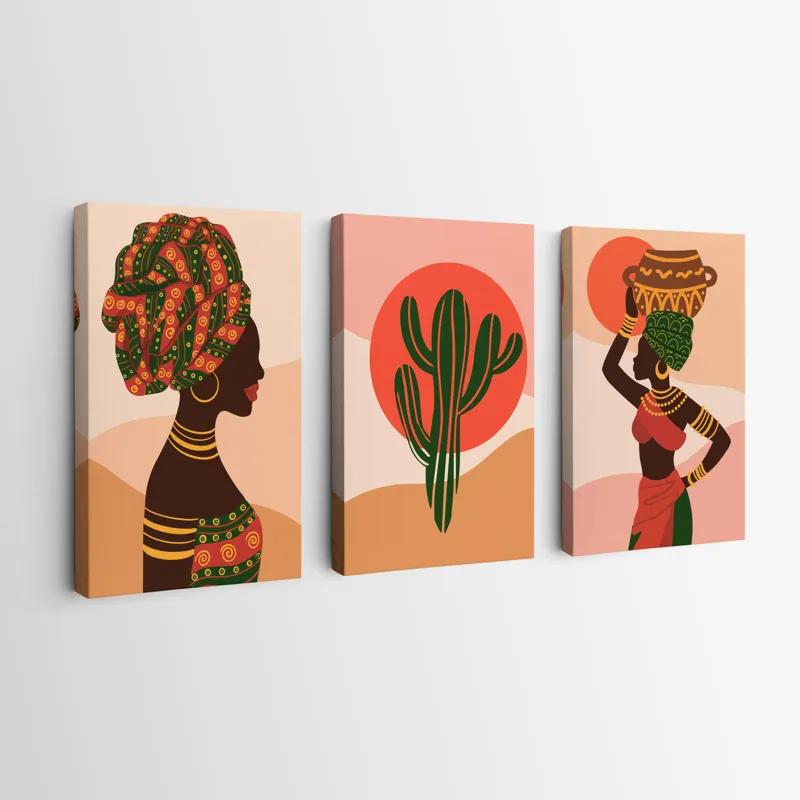 Tablou Multicanvas African Tradition Set mockup 0