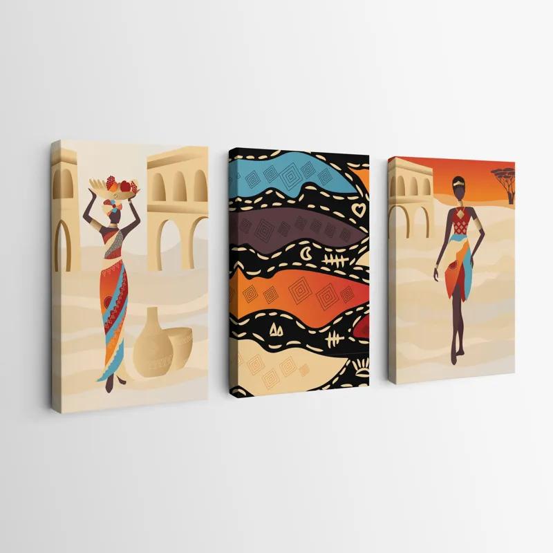 Tablou Multicanvas African Woman Set mockup 0