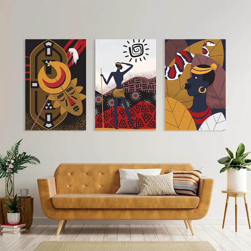 Tablou Multicanvas Hunters Set mockup 4