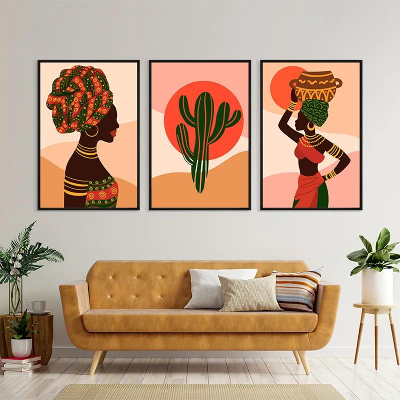 Tablou Multicanvas African Tradition Set mockup 4