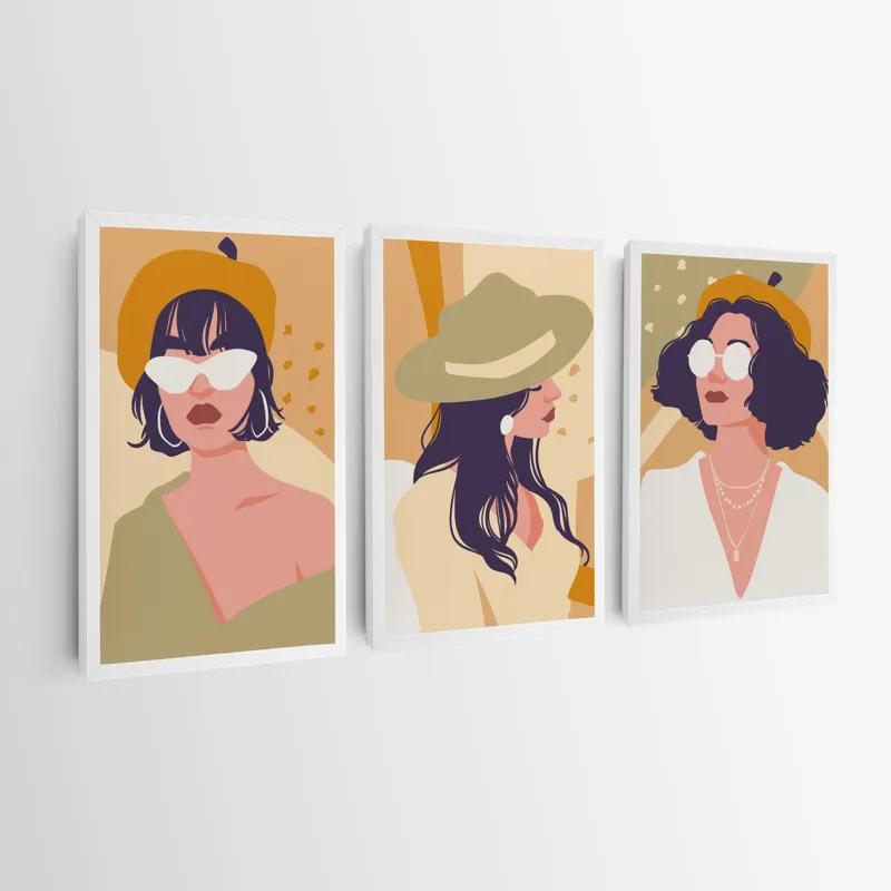 Tablou Multicanvas Modern Woman Set mockup 0