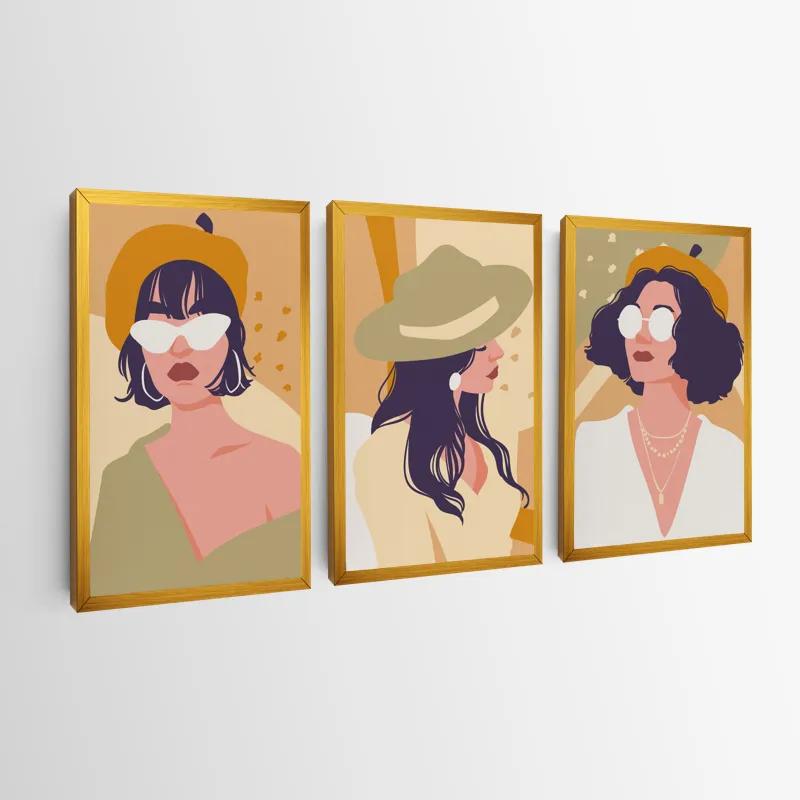 Tablou Multicanvas Modern Woman Set mockup 0