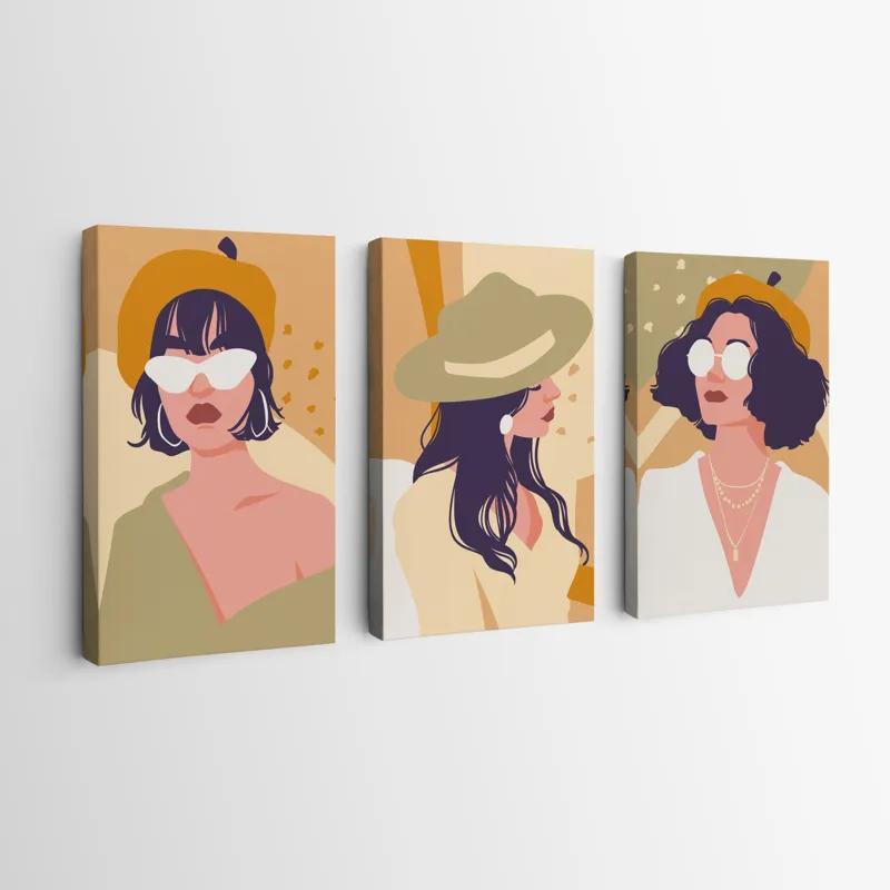 Tablou Multicanvas Modern Woman Set mockup 0