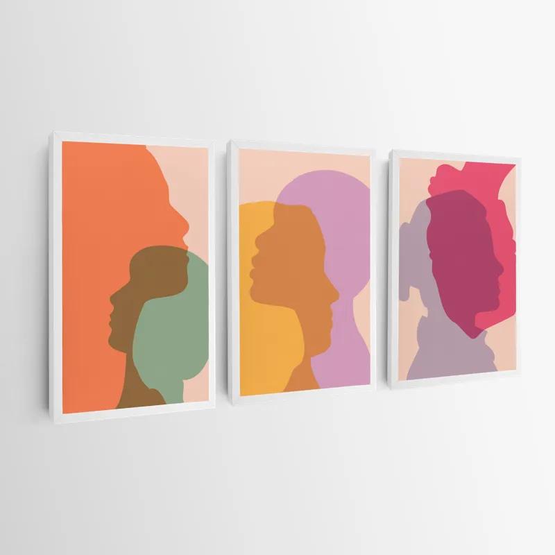 Tablou Multicanvas Abstract Shilouette mockup 0