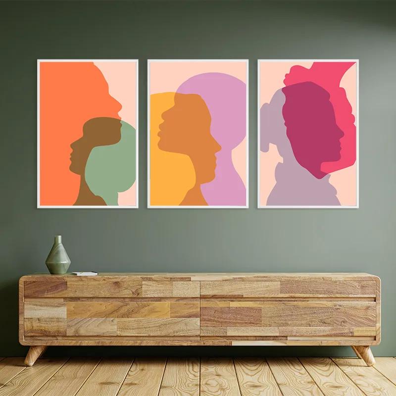 Tablou Multicanvas Abstract Shilouette mockup 2