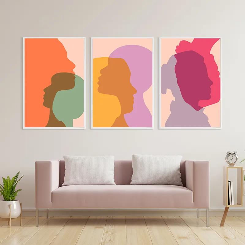 Tablou Multicanvas Abstract Shilouette mockup 3