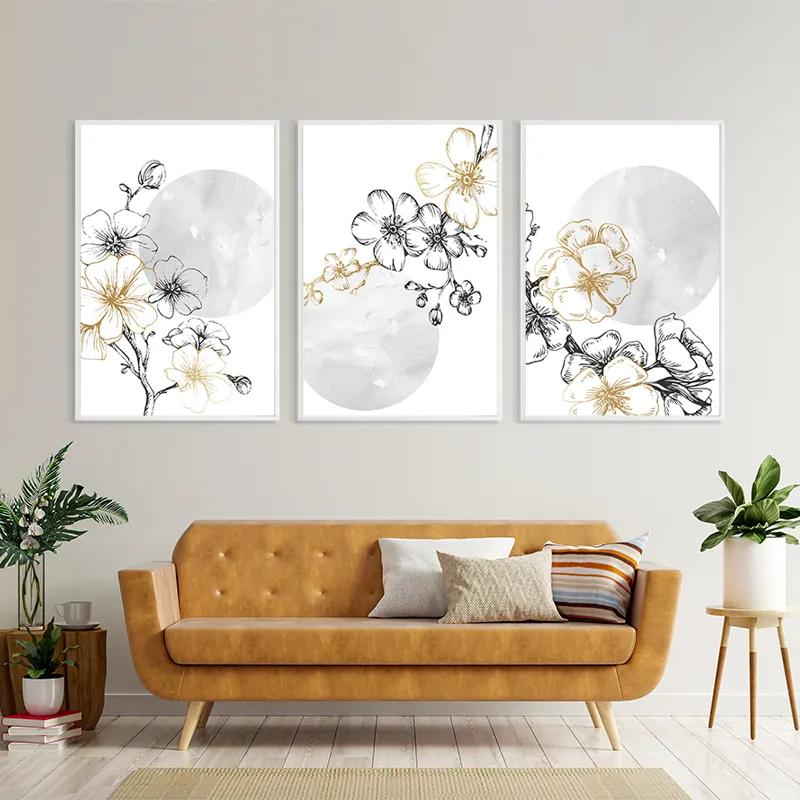 Tablou Multicanvas Grey Moon Nature Set mockup 4