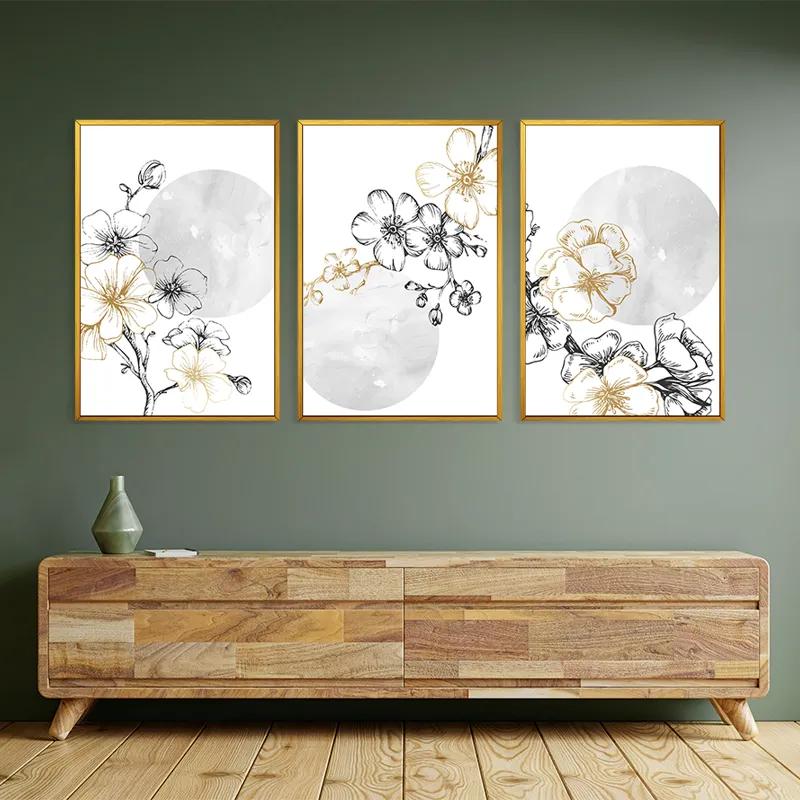 Tablou Multicanvas Grey Moon Nature Set mockup 2