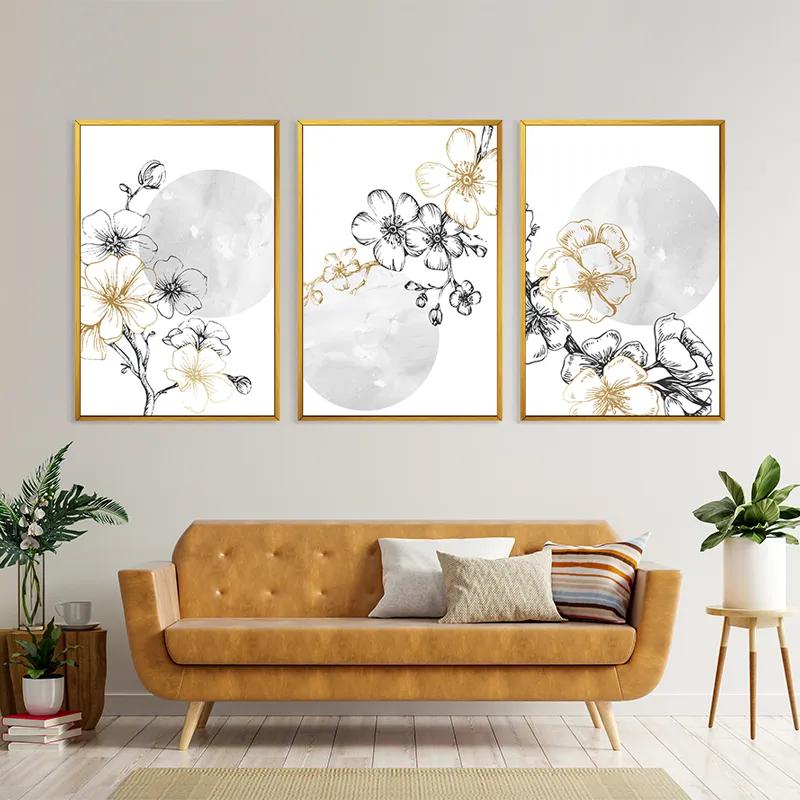 Tablou Multicanvas Grey Moon Nature Set mockup 4