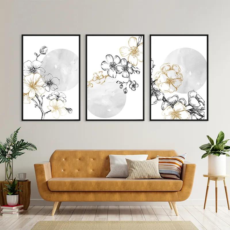 Tablou Multicanvas Grey Moon Nature Set mockup 4