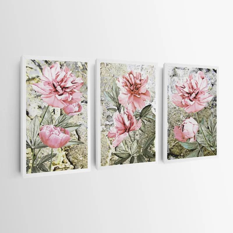 Tablou Multicanvas Bujori Roz mockup 0