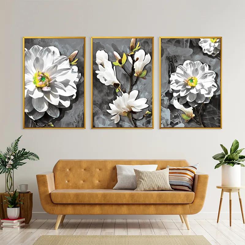 Tablou Multicanvas Smoke White Flower mockup 4