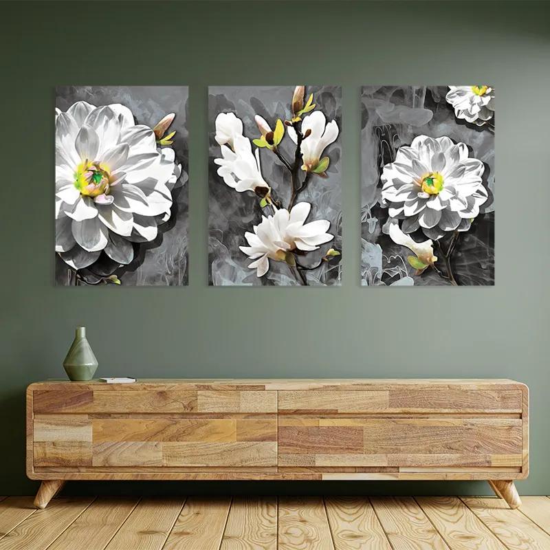 Tablou Multicanvas Smoke White Flower mockup 2