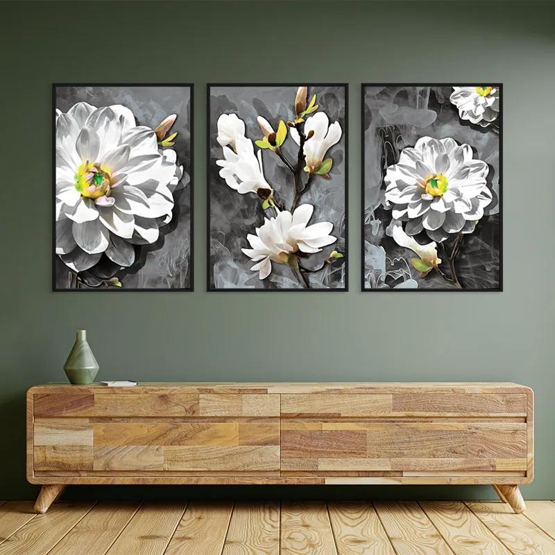 Tablou Multicanvas Smoke White Flower mockup 2