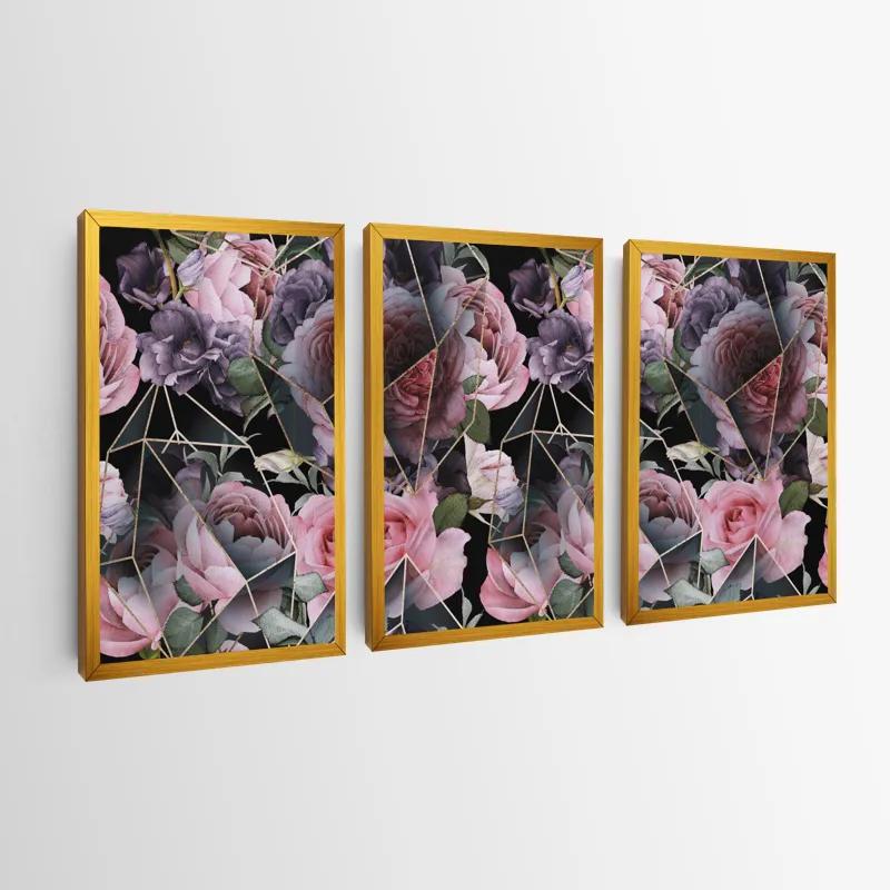 Tablou Multicanvas Glass Flower mockup 0