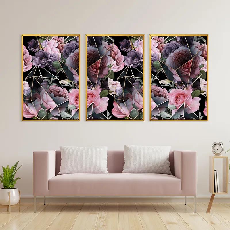 Tablou Multicanvas Glass Flower mockup 3