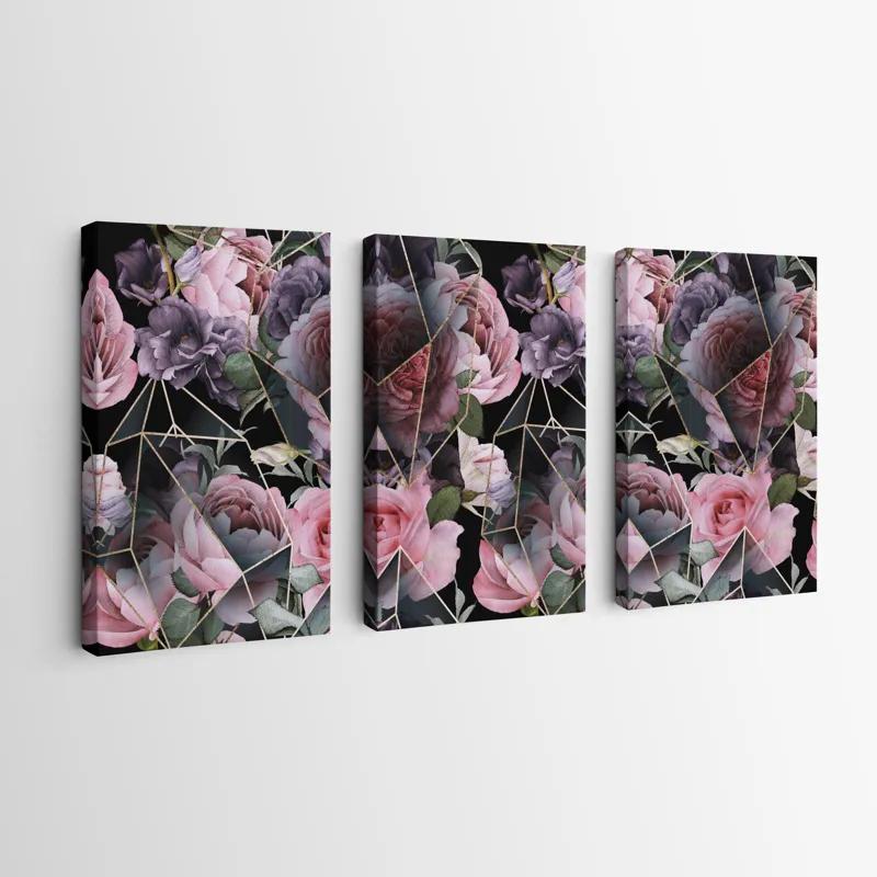 Tablou Multicanvas Glass Flower mockup 0