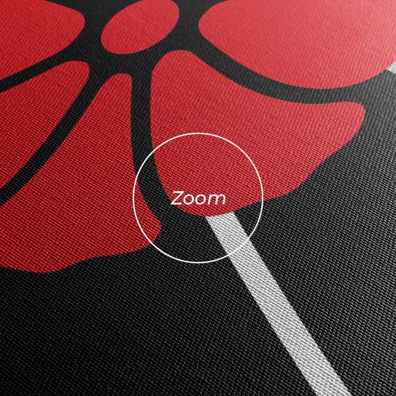 Tablou Multicanvas Whitend Red Flowers mockup 1